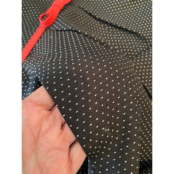 Black Label Evan-Picone Polka Dot Sleeveless Dress Pockets Red Belt Size 12 - Picture 4 of 11